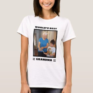 Personalised World's Best Grandma Fun Custom Photo T-Shirt