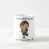 Personalised World's BEST Lawyer, Brunette Female