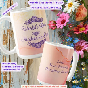 Personalised Worlds Best Mother-In-Law Coffee Mug