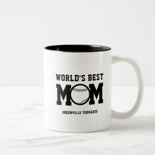 Personalised Worlds Best Mum Baseball Team Mum Mug