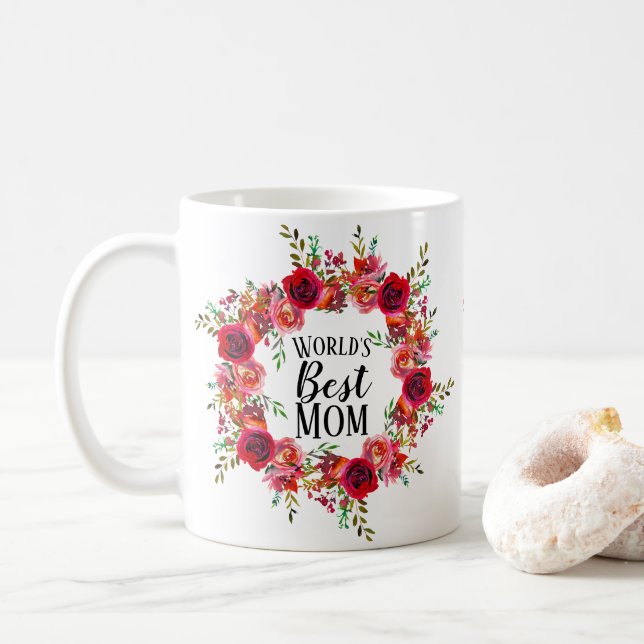 Personalised World's Best Mum Coffee Mug (With Donut)