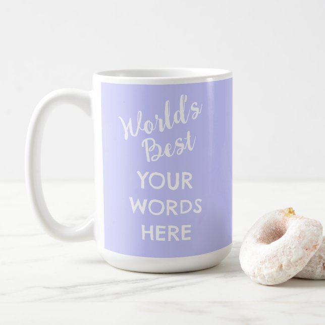 Personalised World's Best Periwinkle Coffee Mug (With Donut)