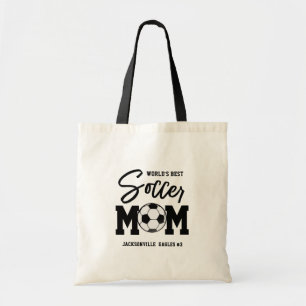 Personalised World's Best Soccer Mum Gift for Mum Tote Bag