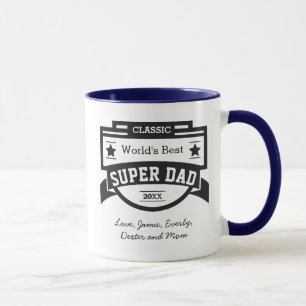 Personalised World's Best SUPER Dad Mug