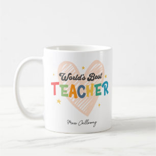 Personalised World's Best Teacher Coffee Mug