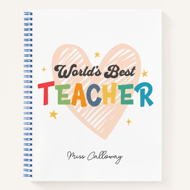 Personalised World's Best Teacher Notebook (Front)
