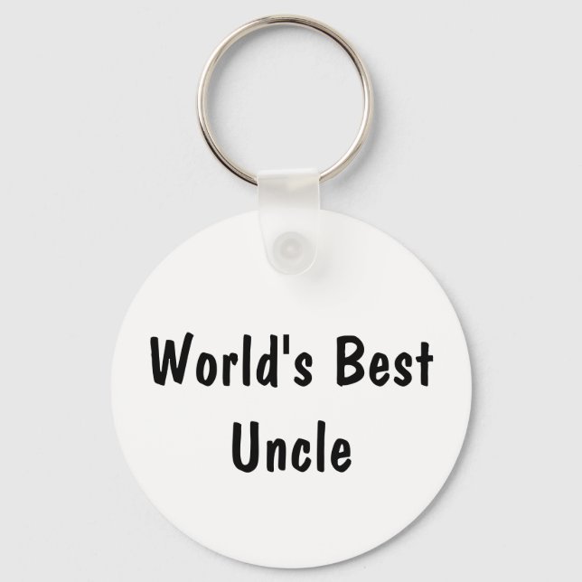Personalised World's Best Uncle Photo  Key Ring (Front)