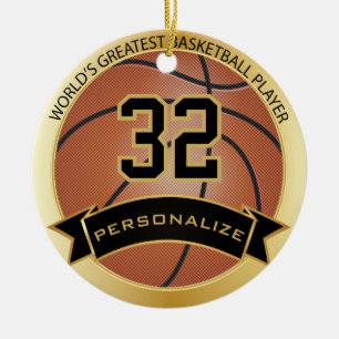 Personalised - World's Greatest Basketball Player  Ceramic Ornament