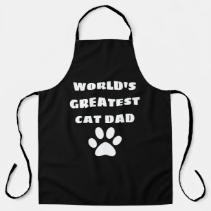 Personalised World's Greatest Cat Dad Custom Text Apron