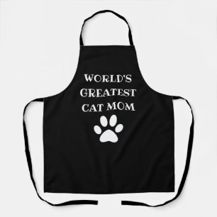 Personalised World's Greatest Cat Mum Custom Text Apron