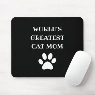 Personalised World's Greatest Cat Mum Custom Text Mouse Pad