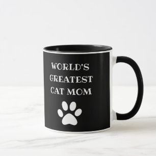 Personalised World's Greatest Cat Mum Custom Text Mug