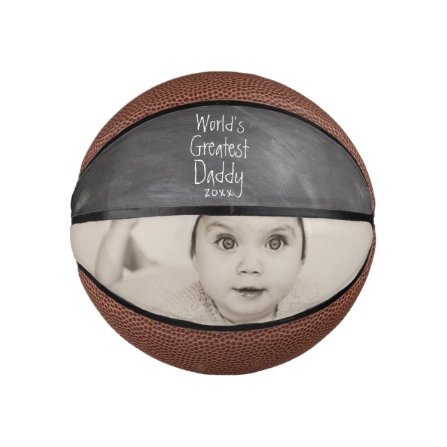 Personalised Worlds Greatest Daddy Fathers Day Mini Basketball (Front)
