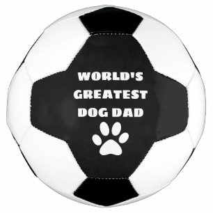 Personalised World's Greatest Dog Dad Custom Text Soccer Ball