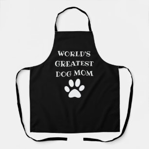 Personalised World's Greatest Dog Mum Custom Text Apron