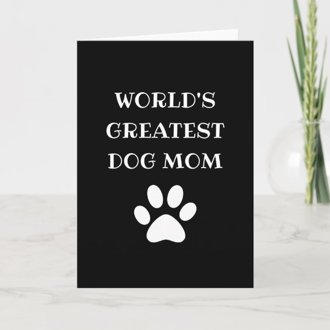 Personalised World's Greatest Dog Mum Custom Text Card (Front)