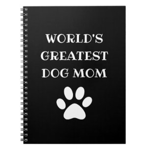 Personalised World's Greatest Dog Mum Custom Text Notebook