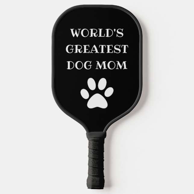 Personalised World's Greatest Dog Mum Custom Text Pickleball Paddle (Back)