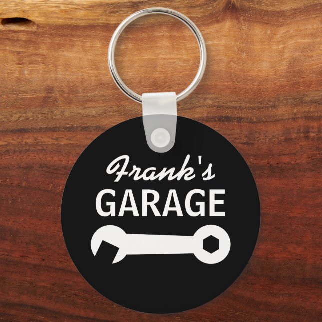 Personalised wrench tool logo keychain (Front)
