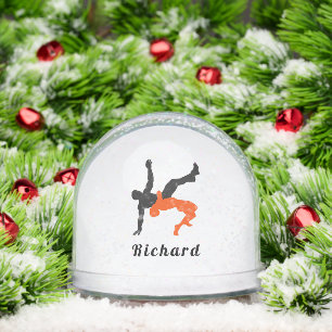 Personalised Wrestling Athlete Snow Globe Gift