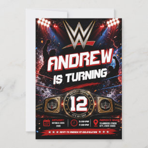 Personalised Wrestling Birthday for Kids Invitation