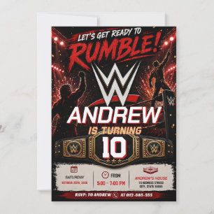 Personalised Wrestling Birthday party Invitation