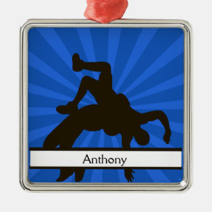 Personalised Wrestling Christmas Ornament