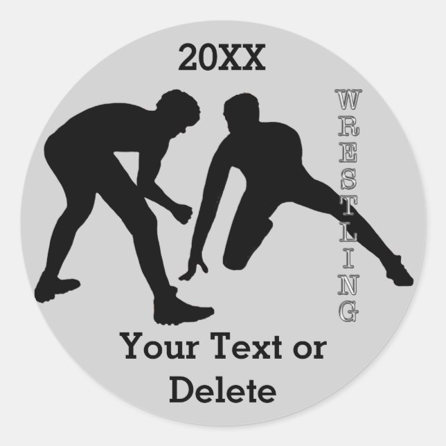 Personalised Wrestling Stickers for Boys (Front)
