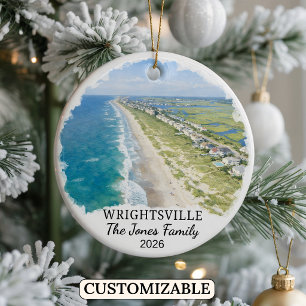 Personalised Wrightsville Ornament, North Carolina Ceramic Ornament