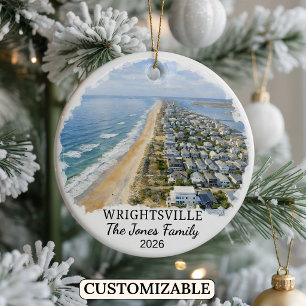 Personalised Wrightsville Ornament, North Carolina Ceramic Ornament