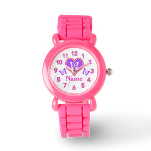 Personalised Wrist Watches for Girls Butterflies