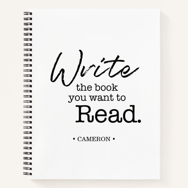 Personalised Write the Book you want to read QUOTE (Front)