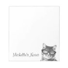 Personalised writing notepads for cat lover