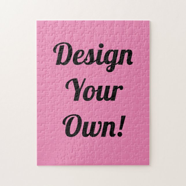 Personalised Xmas Gift  Custom Jigsaw Puzzle Pink (Vertical)