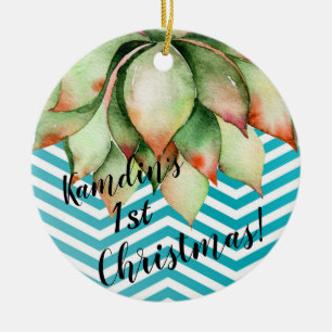 Personalised XMAS Ornament Boho Cacti Cactus Succu