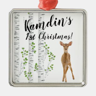 Personalised XMAS Ornament Deer Doe Buck Forest Wo