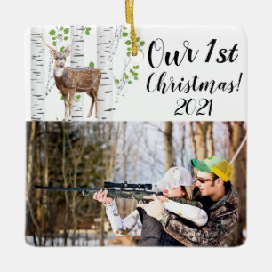 Personalised XMAS Ornament Deer Doe Buck Woodland