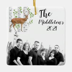 Personalised XMAS Ornament Deer Doe Buck Woodland