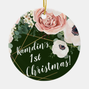 Personalised XMAS Ornament Geometric Garden Hunter