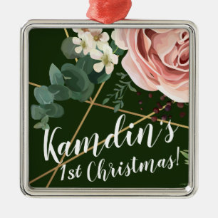 Personalised XMAS Ornament Geometric Garden Hunter