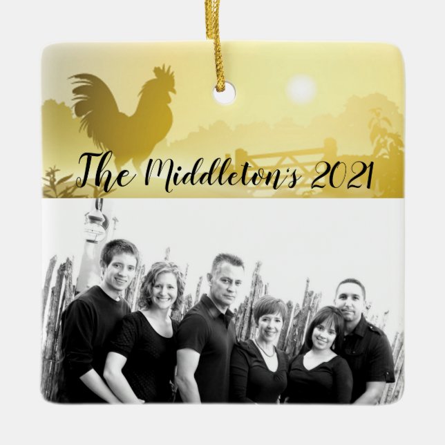 Personalised XMAS Ornament Sunny Morning Farm Coun (Front)