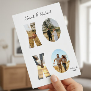 Personalised XO Photo Love Card for Couples