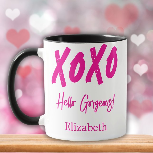 Personalised XOXO Hello Gorgeous Valentine's Day Mug (Creator Uploaded)