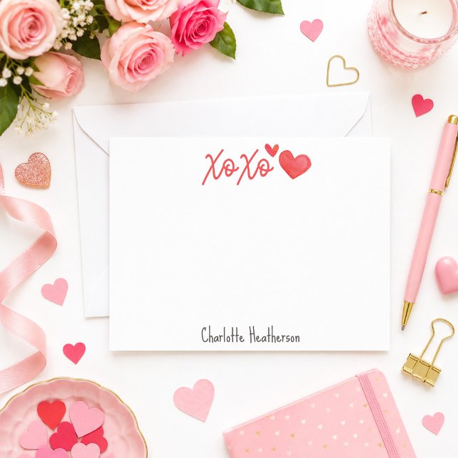 Personalised xoxo Note Card (Creator Uploaded)