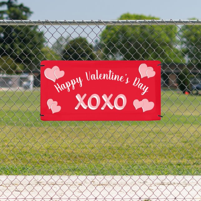 Personalised XOXO Valentine’s Day Banner (Insitu)