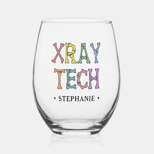 Personalised Xray Tech X-ray Technologist Stemless Wine Glass