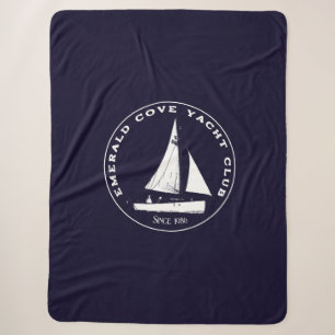 Personalised yacht club. Custom sail sailing boat Sherpa Blanket