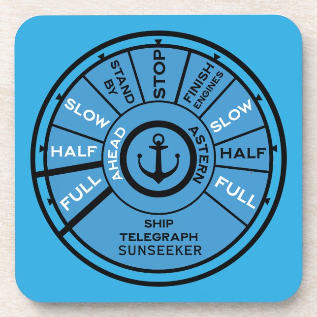 Personalised Yacht Marina Accessory Coaster (Front)
