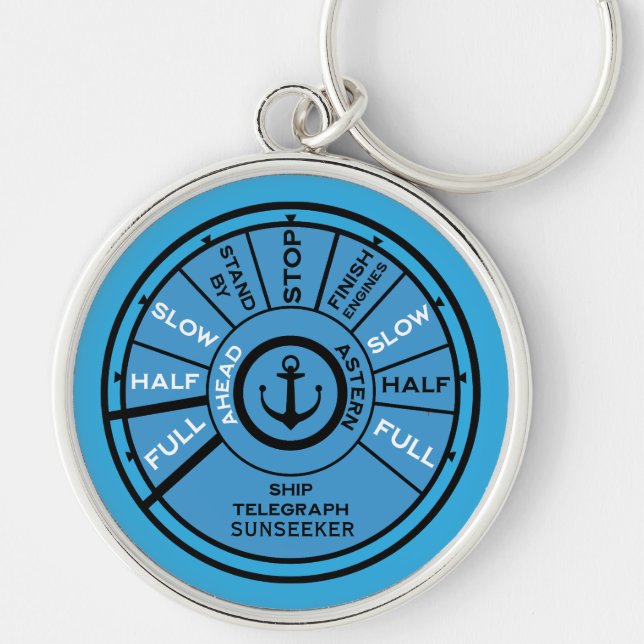 Personalised Yacht Marina Accessory Key Ring (Front)