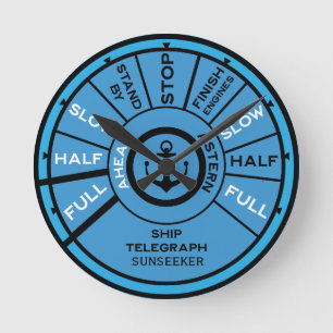 Personalised Yacht Marina Accessory Round Clock